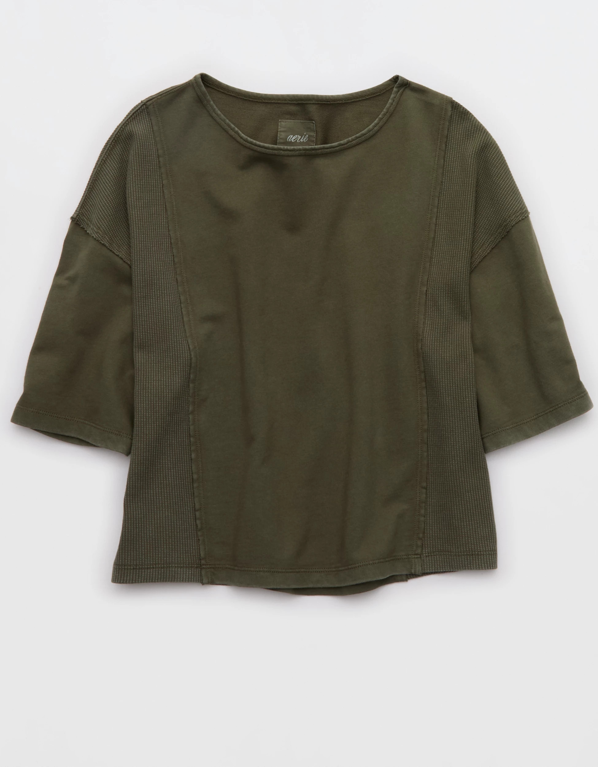 Aerie Unwind Waffle T-Shirt | American Eagle Outfitters (US & CA)