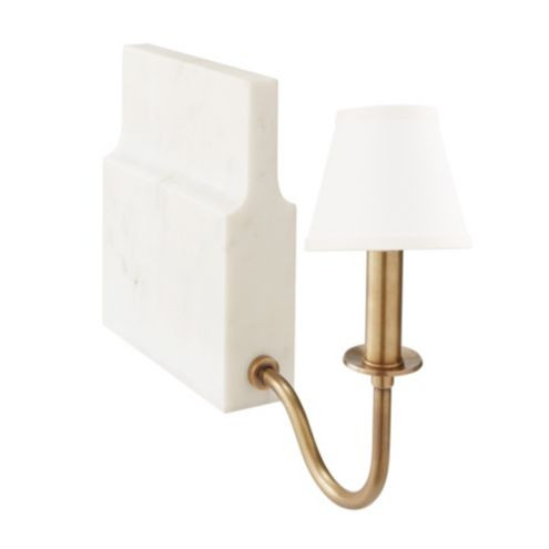Ivy Bookshelf Light with Shade & Antique Brass Arm for Bookcase Lighting | Ballard Designs, Inc.