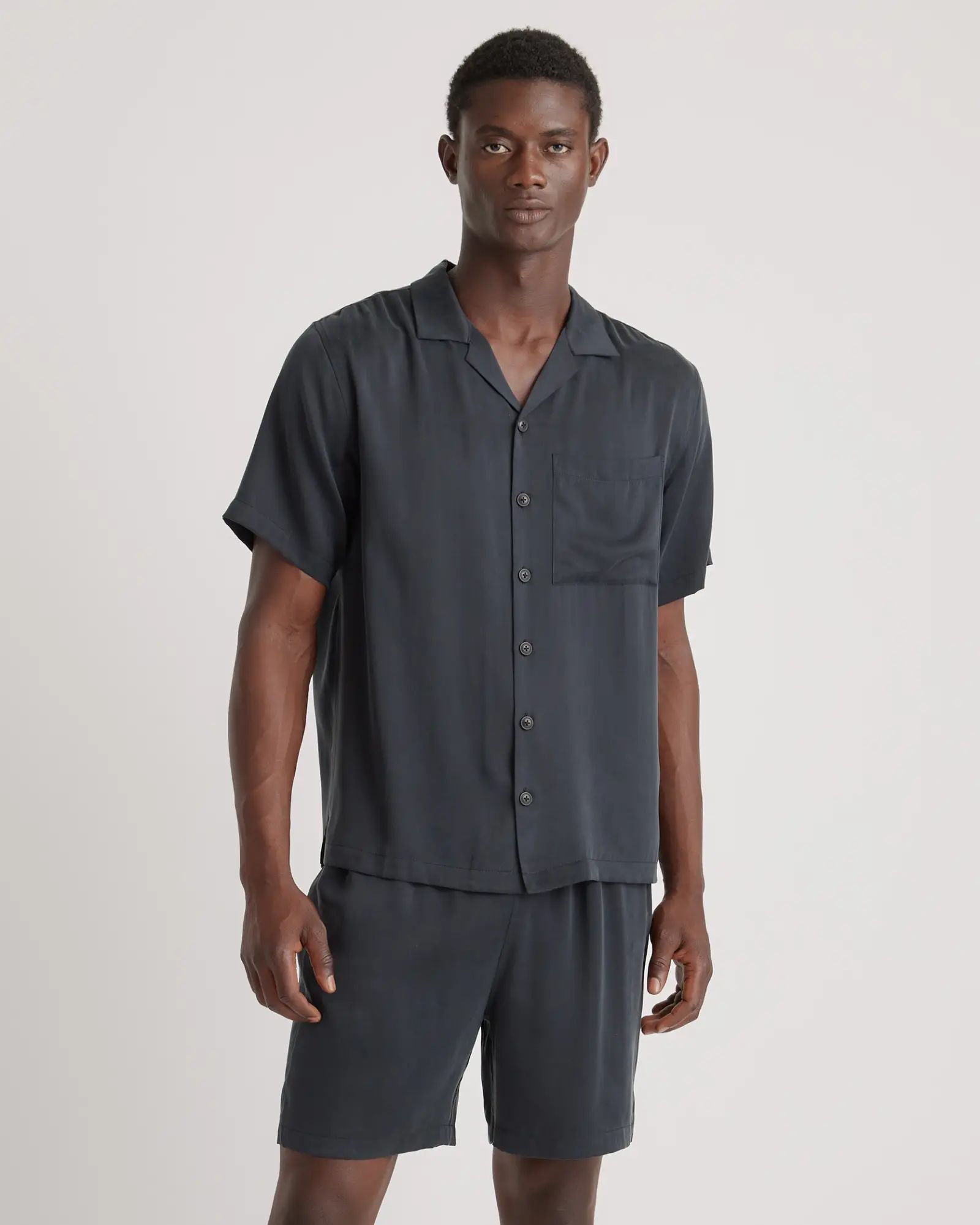 100% Washable Silk Button Down Short Set | Quince