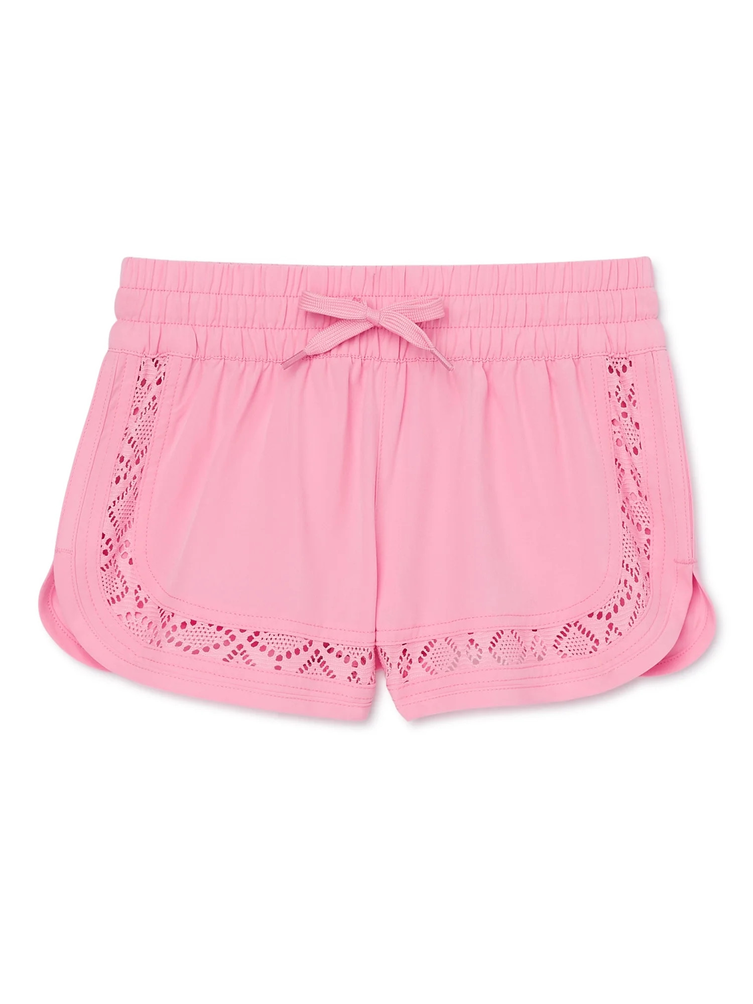 Wonder Nation Girls Crochet Swim Shorts with UPF 50+, Sizes 4-18 & Plus | Walmart (US)