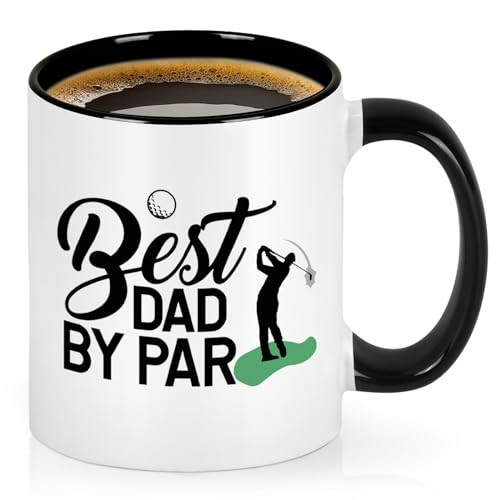 YHRJWN Golf Gifts for Dad, Golf Gifts for Men, Best Dad Coffee Mug, Father's Day Birthday Gift, Father's Day Gift from Daughter Son, Funny Daddy Mug by Par, 11 Oz | Amazon (US)