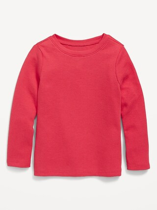 Unisex Solid Long-Sleeve Thermal-Knit T-Shirt for Toddler | Old Navy (US)