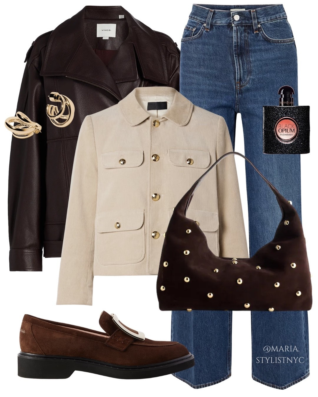 Leather jacket, blue jeans, loafers 🤎💙✨#LTKStyleTip

#LTKSeasonal