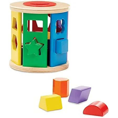 Melissa & Doug Match and Roll Shape Sorter - Classic Wooden Toy | Walmart (US)