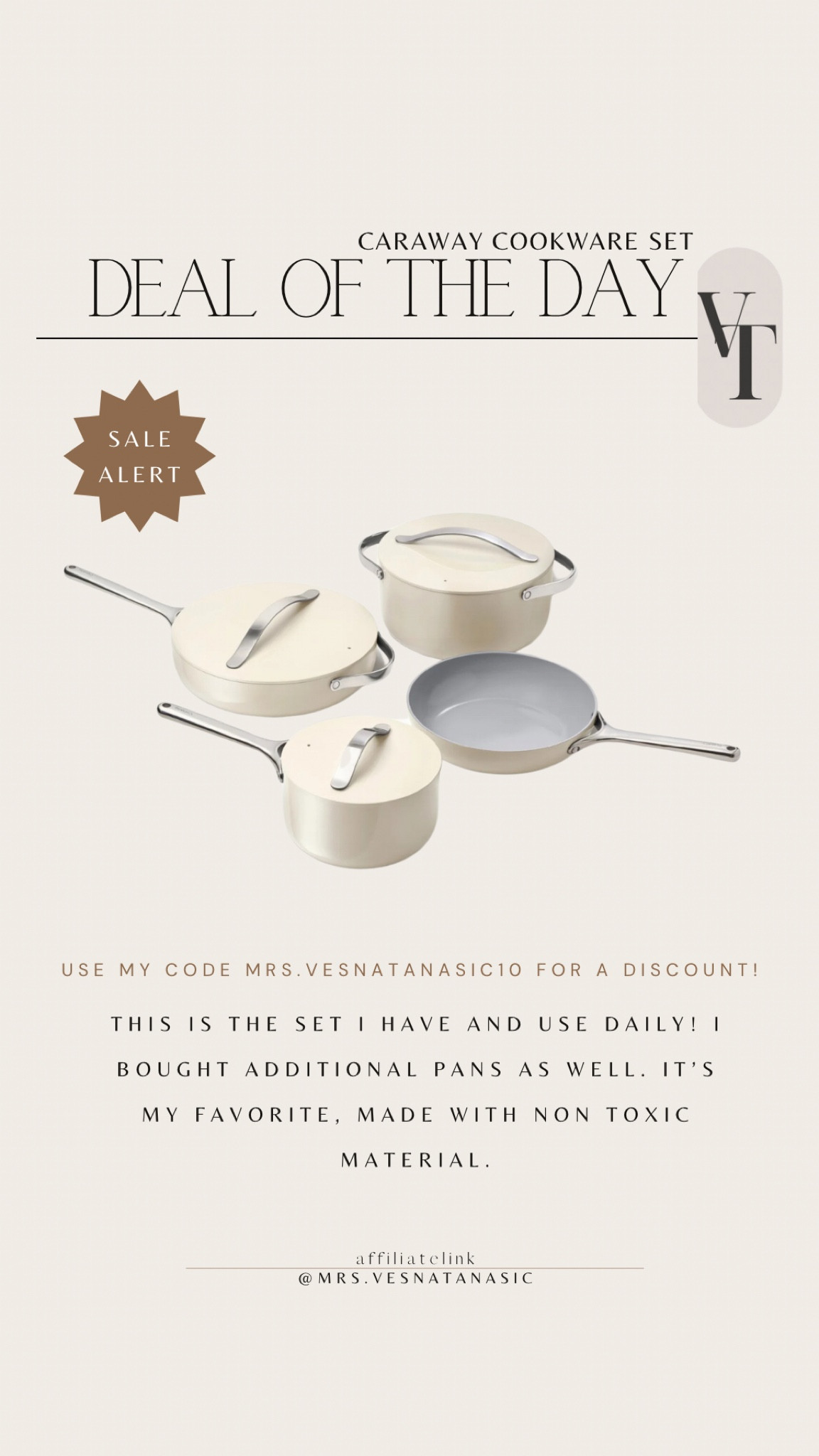 this is the set i have and use daily! I bought additional pans as well. It’s my favorite, made with non toxic material.

Cookware set, Caraway, non toxic cookware set, gift idea, kitchen, cooking, cookware, pans, pots, 

#LTKHome #LTKGiftGuide #LTKSaleAlert