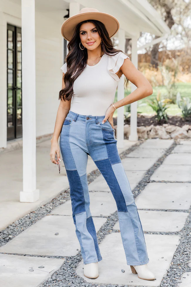 Hard To Resist Cream Flutter Sleeve Bodysuit | Pink Lily