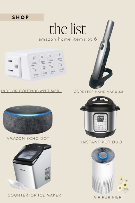 Amazon home: countdown timer, hand vacuum, echo dot, instant pot, ice maker, air purifier

#LTKhome