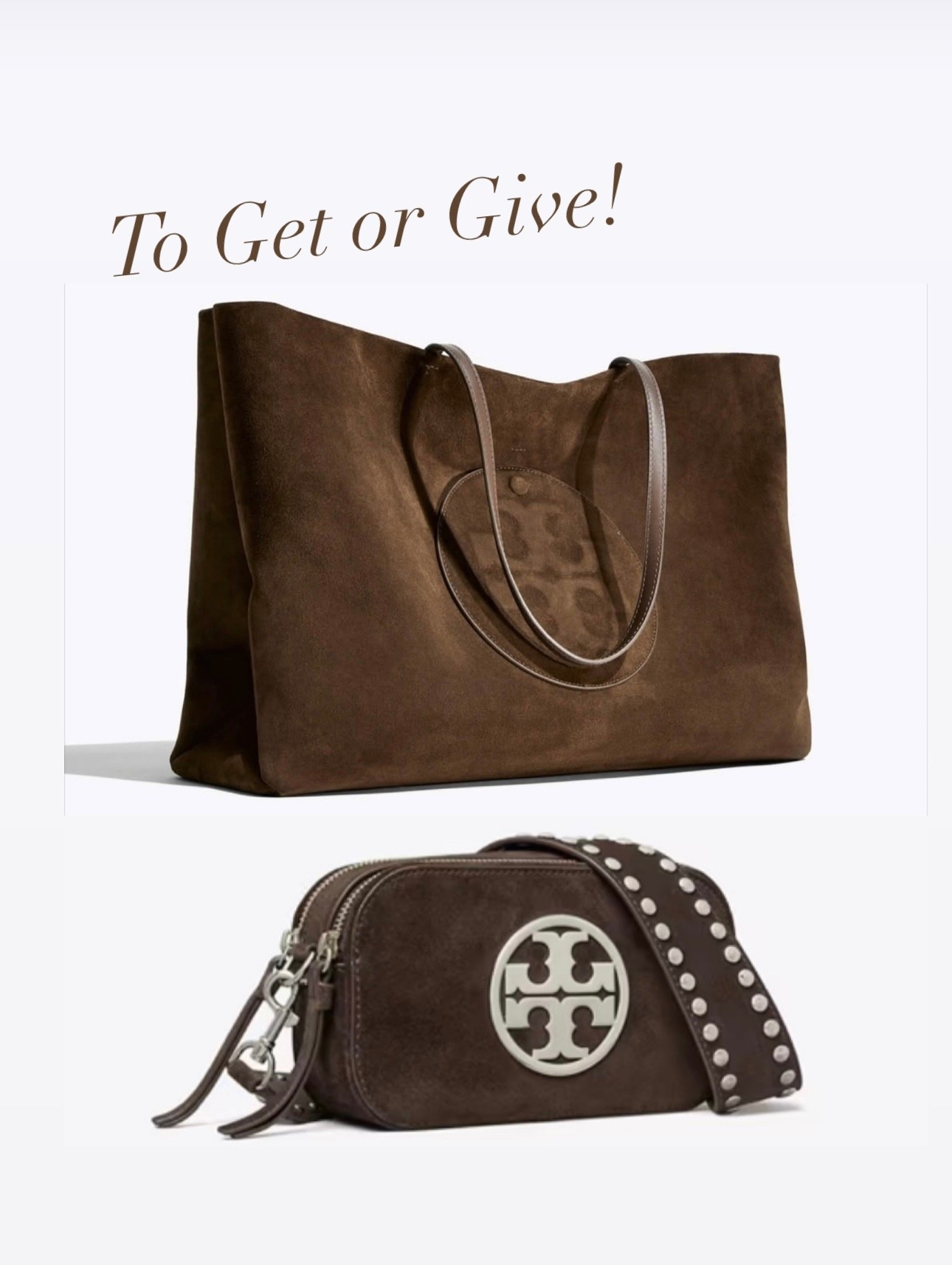 Gorgeous Tory Burch bags to get or give this holiday season. Suede bag, holiday gift.

#LTKSeasonal #LTKCyberWeek #LTKGiftGuide