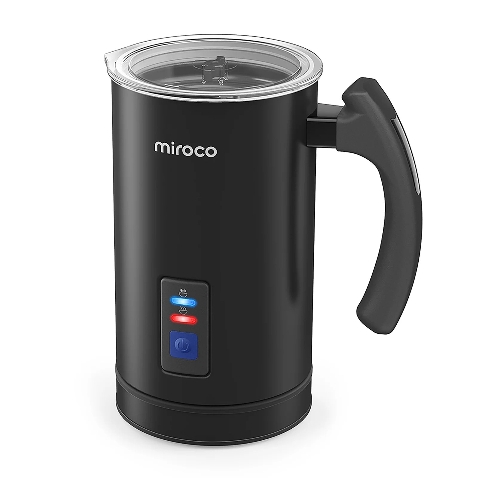 Miroco Milk Frother, Automatic Stainless Steel Foam Maker with Hot &Cold Milk Functionality,Black | Walmart (US)