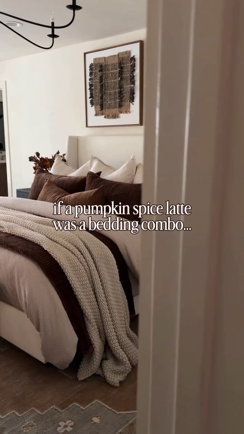 Fall bedding, but make it cozy + luxe.