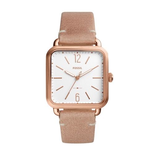 Fossil Micah Three-Hand Sand Leather Watch Es4254 Silver | Fossil (US)