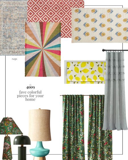 Colorful rugs, lamps and curtains for your home

Target | Anthropologie | Wayfair | RugsUSA | floral | quirky | bold | ruffles

#LTKhome
