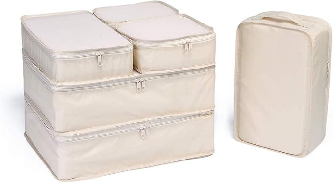 JJ POWER Travel Packing Cubes, Luggage Organizers with Shoe Bag | Amazon (US)