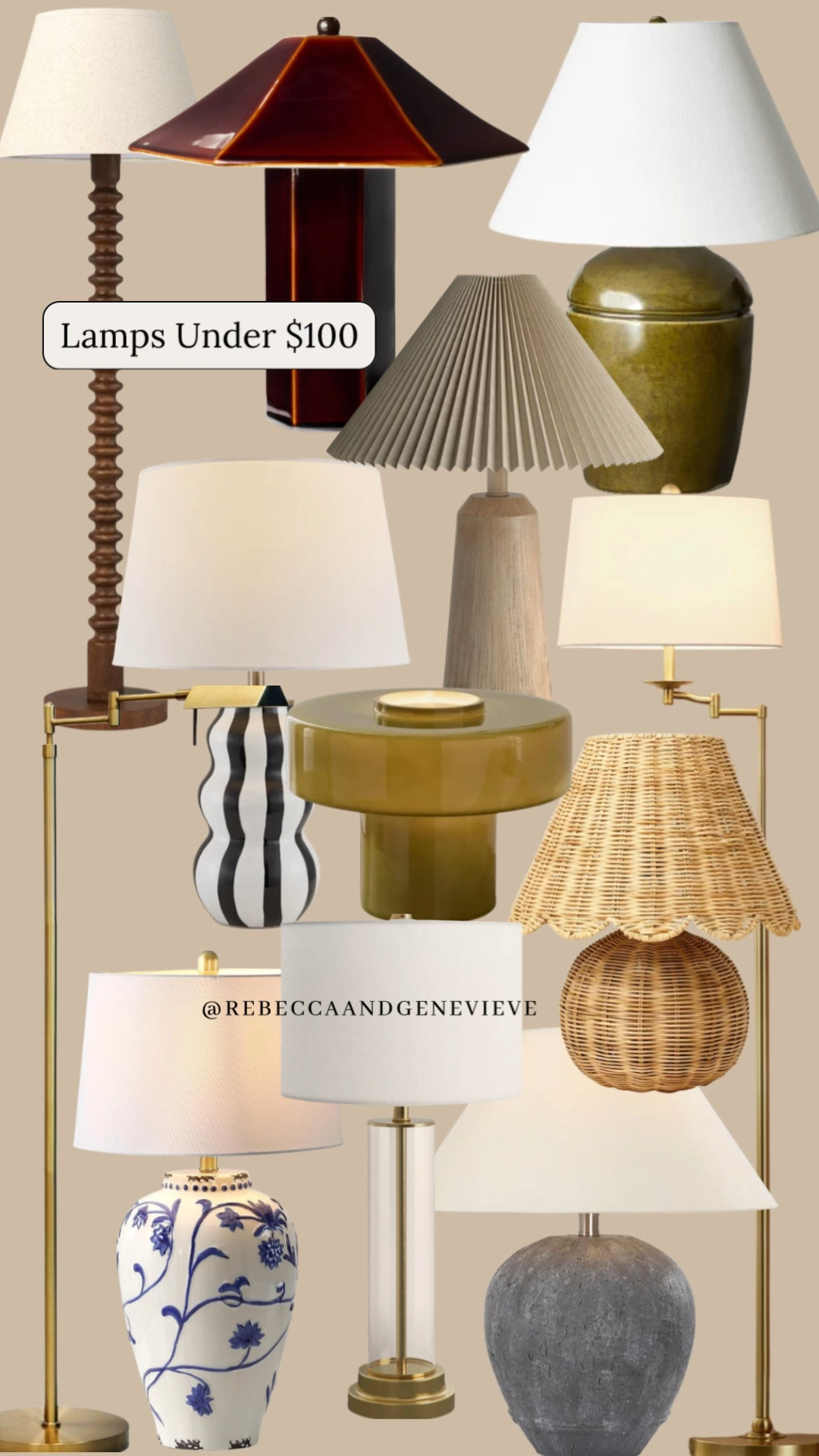 Table lamps and floor lamps under $100 🔥

#LTKHome