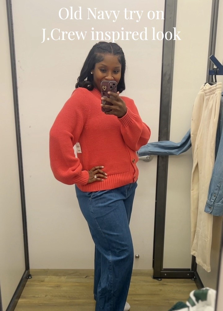 Old Navy dressing room try on.
This look gives J.Crew inspired vibes without the high end price.
Polished, comfy, and easy to wear for real life.

#LTKootd #LTKWorkwear #LTKmomlife
