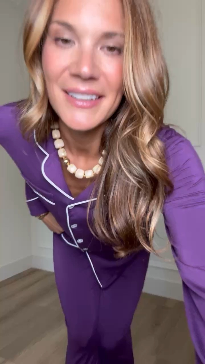 This purple pajama set is one of those pairs that makes winding down at night feel a little better. The soft fabric, button down top, contrast piping, and full length pants make it comfortable without feeling plain, and the length actually works well at 6’.

Purple pajama set, Tall girl pajamas, Long pajama pants, Matching pajamas, Button down pajamas, Cozy sleepwear, Tall friendly pajamas, Lounge set, Comfortable pajamas, Tall girl style, Sleepwear set, StangandCo

#LTKmorningroutine #LTKSeasonal #LTKTall
