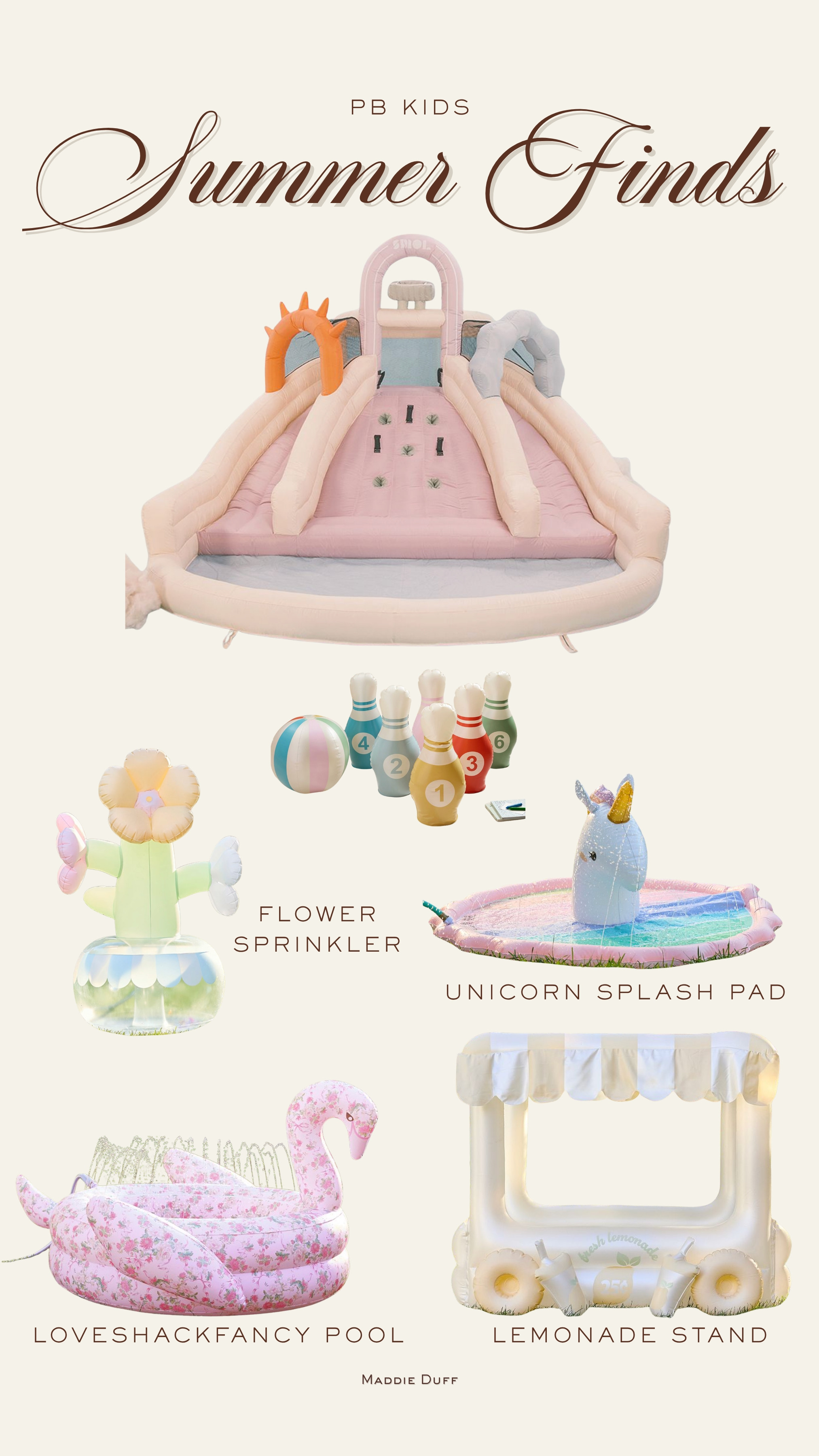 Okay I found the cutest summer inflatables! LOVE the flower sprinkler!

kids outdoor play, splash pad for kids, inflatable water toys, water play for kids 

 #LTKKids