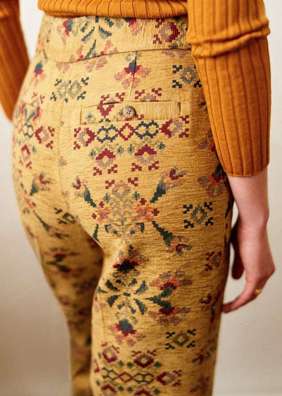 Damon Trousers - Jacquard sun - Acrylic - Sézane | Sezane Paris - US