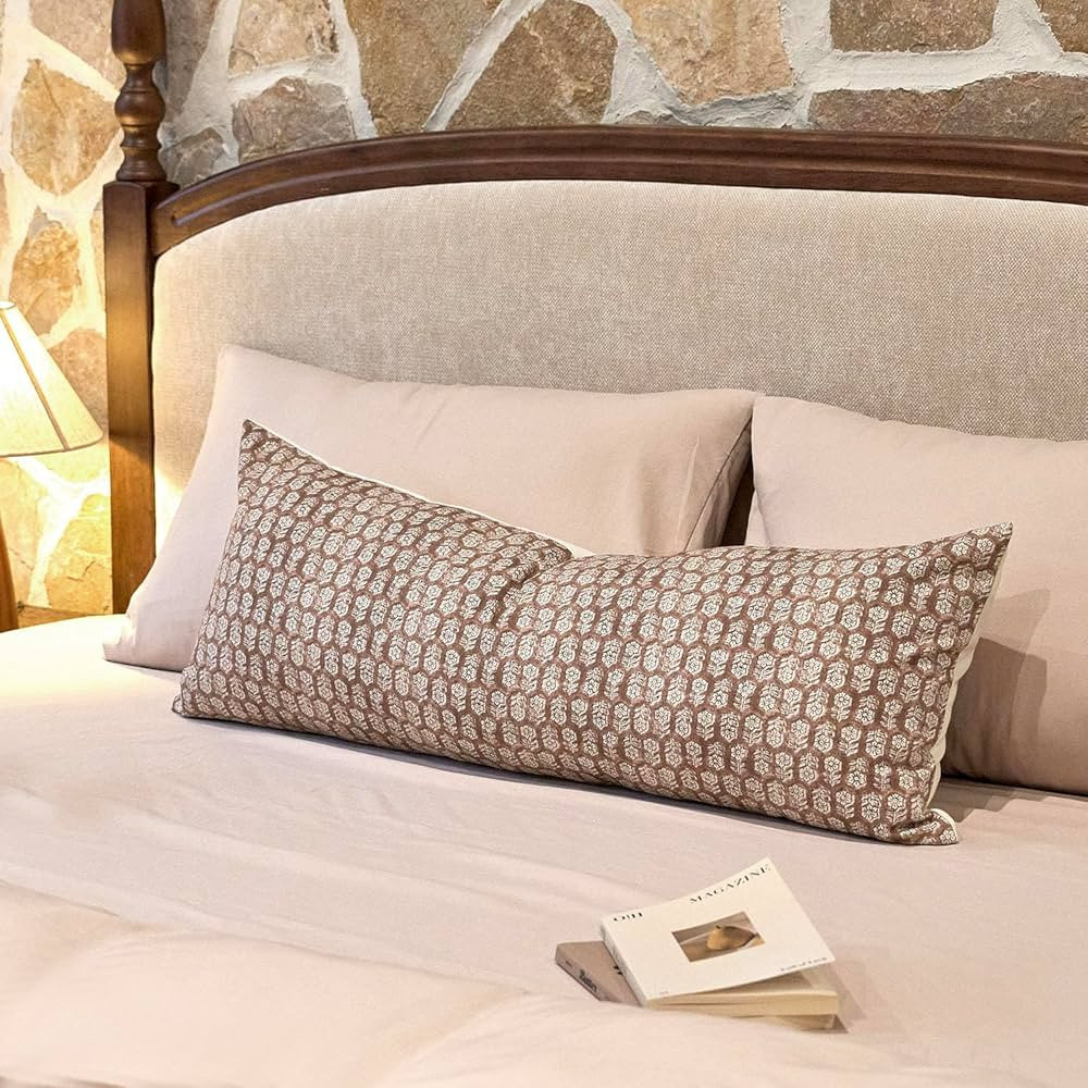 Amor Virisso Floral Pillow Covers Decorative Lumbar Pillow Cover 14x36 Couch Pillows for Bed Farm... | Amazon (US)