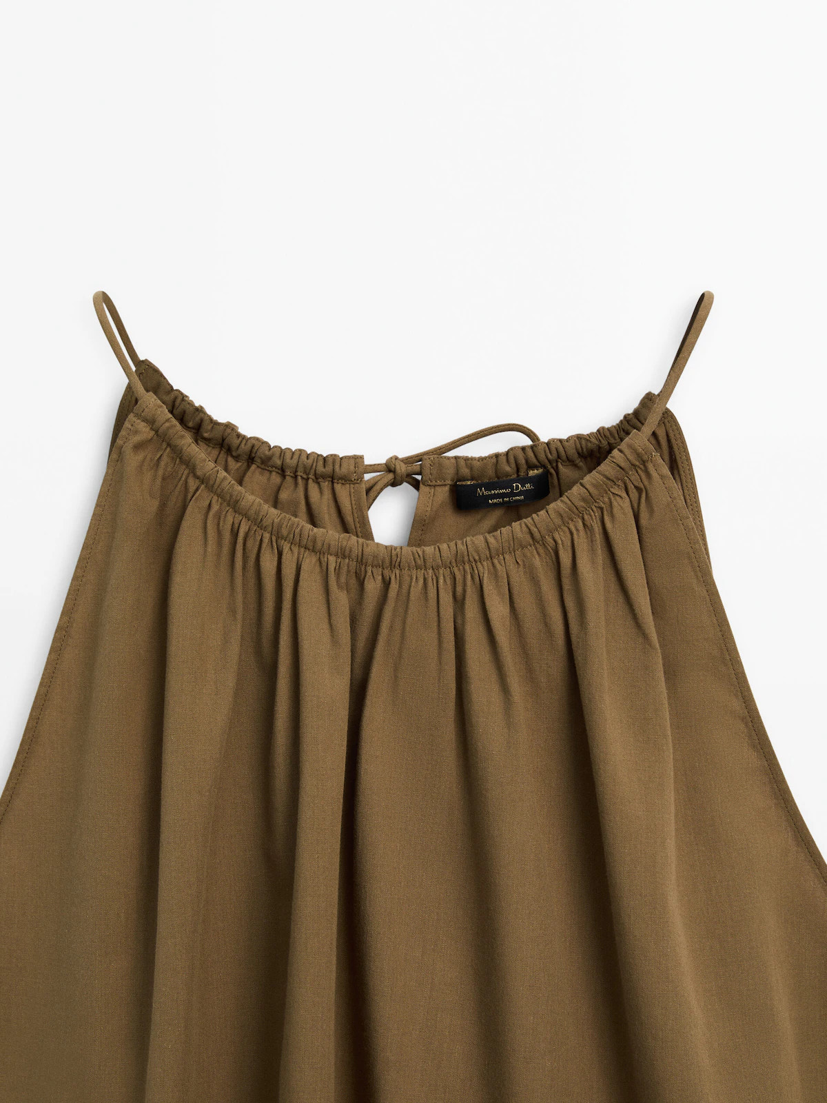 100% cotton halterneck co-ord top | Massimo Dutti UK