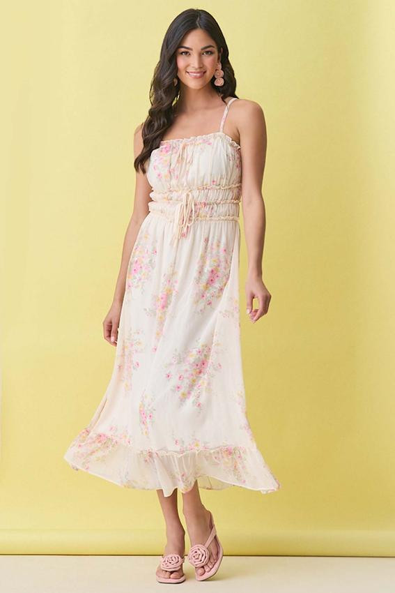 Floral Ivory Breeze Dress | Cato Fashions
