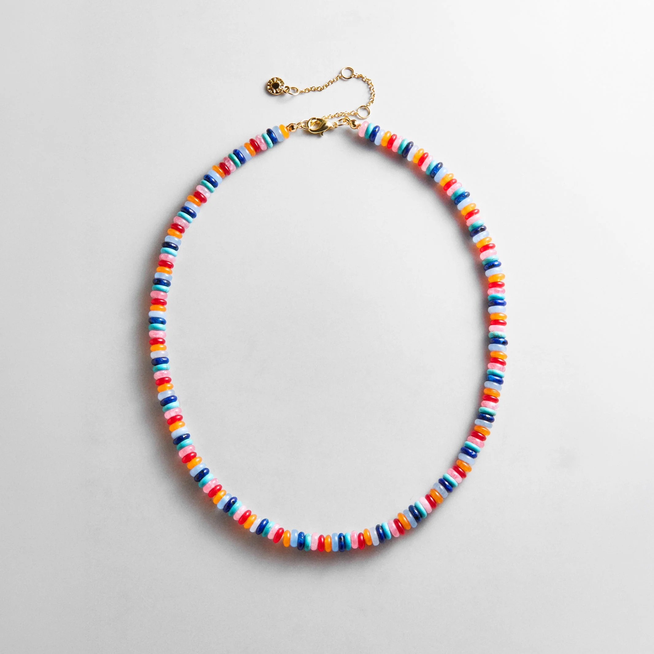 Amaris Semi-Precious Beaded Necklace - Red/Blue Multi | BaubleBar