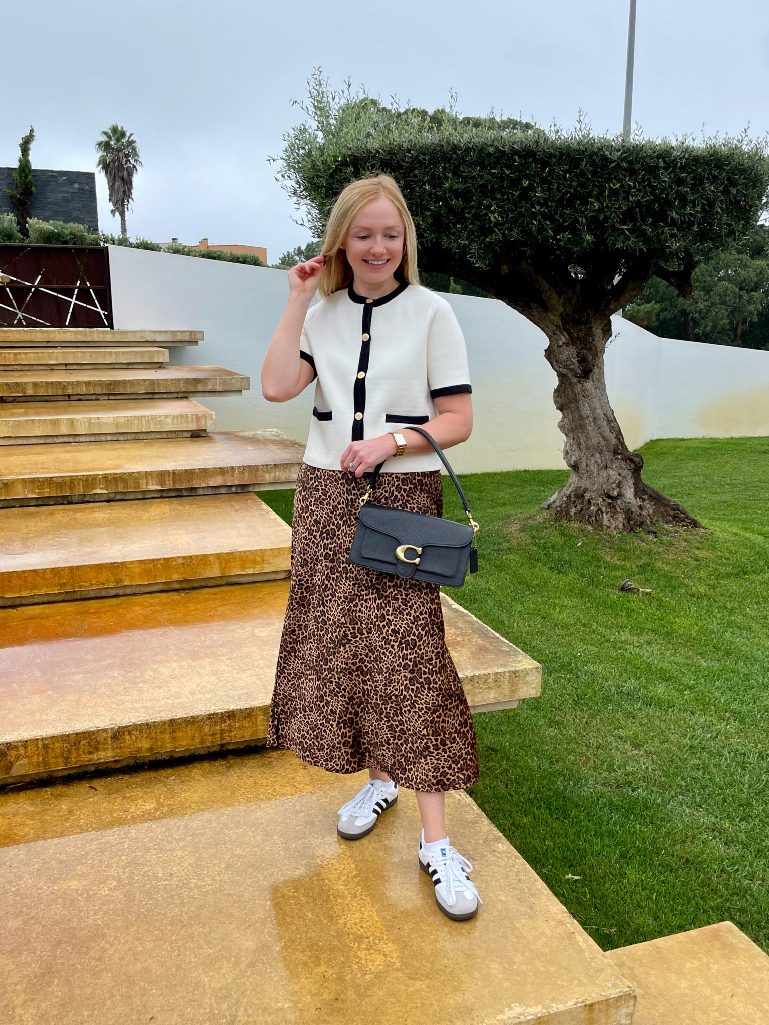 OOTD for exploring Portugal! | cheetah print, cheetah print skirt, leopard print, fall outfit, casual fall outfit, adidas samba 

#LTKSeasonal #LTKStyleTip #LTKTravel