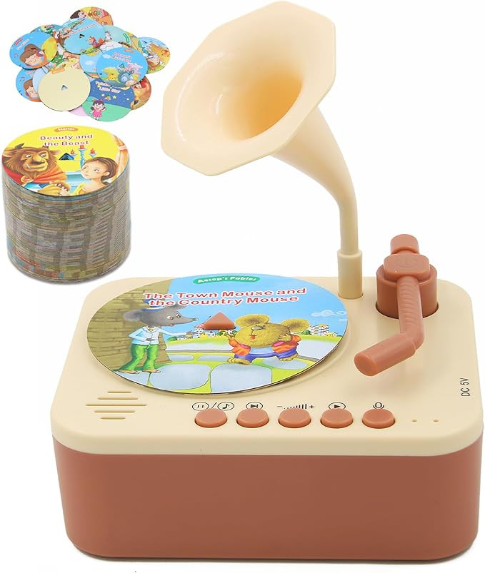 Kids Phonograph with 99 Cards, Toddler Record Player, Story & Music Player, Kids Music Player, Ed... | Amazon (US)