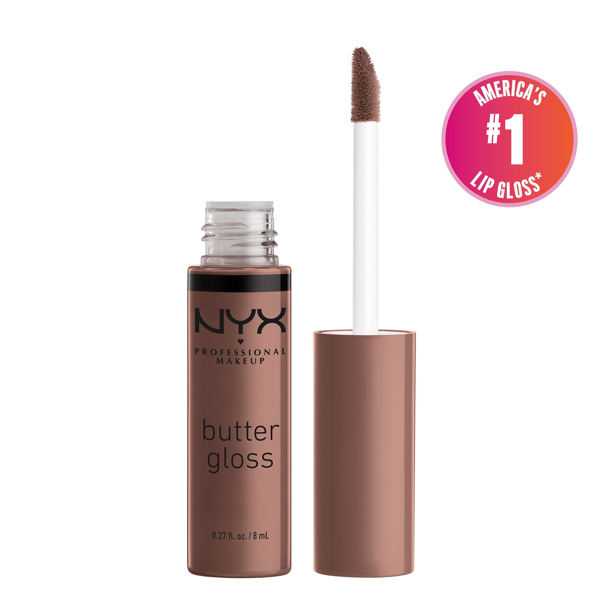 NYX Professional Makeup Butter Gloss, Non-Sticky Lip Gloss, Cinnamon Roll, 0.27 Oz | Walmart (US)