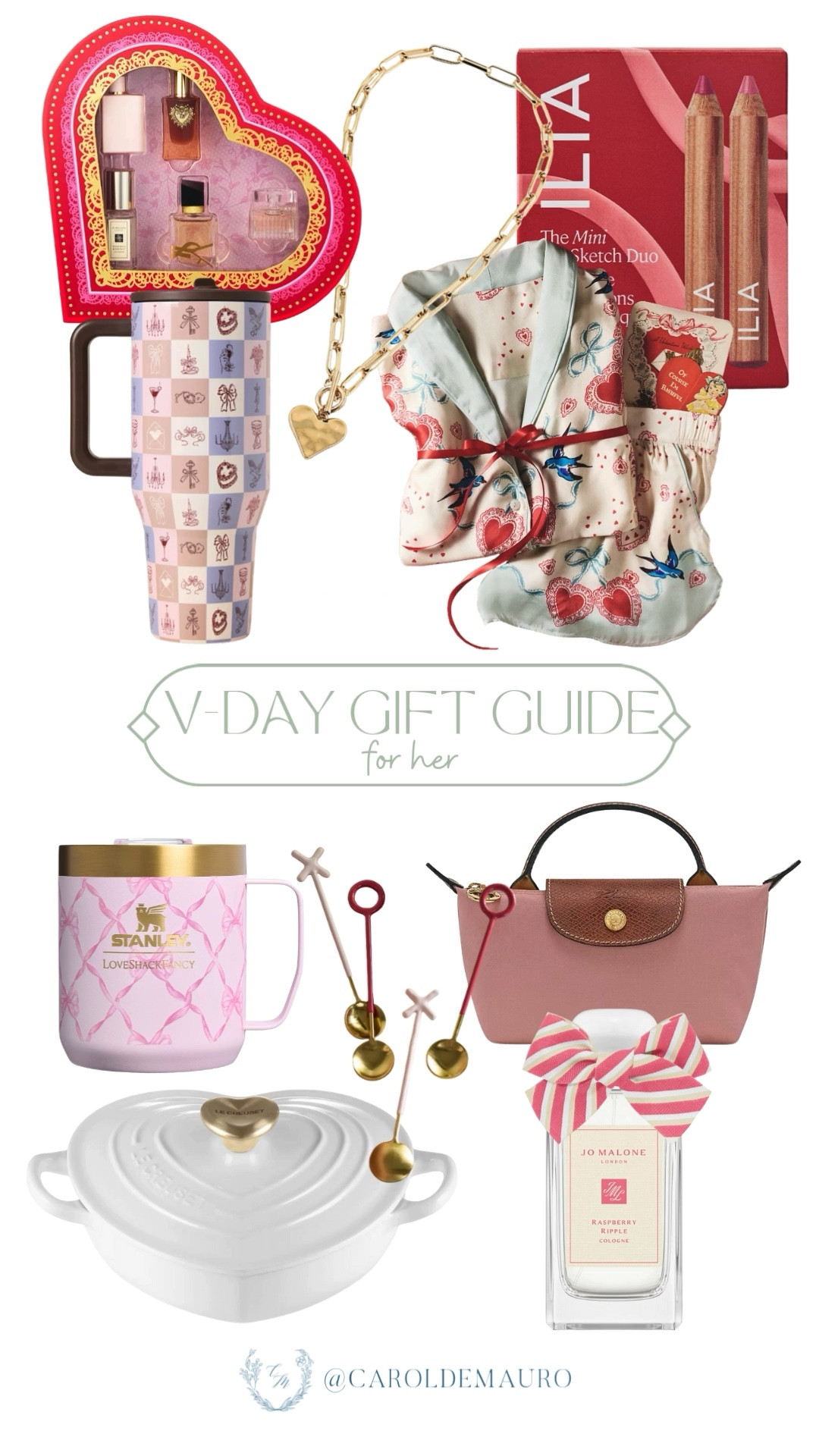 Still looking for the perfect Valentine's gift for her? Check out this guide from the trendy Longchamp bag, luxe perfume gift set, Stanley mug, ILIA lip liner, Jo Malone perfume, and a pair of cozy cute pajama set.

vday gifts, valentines day, hearts day, selfcare, fashion accessories, sleepwear, beauty finds, everyday essentials

#LTKValentine #LTKU #LTKSeasonal