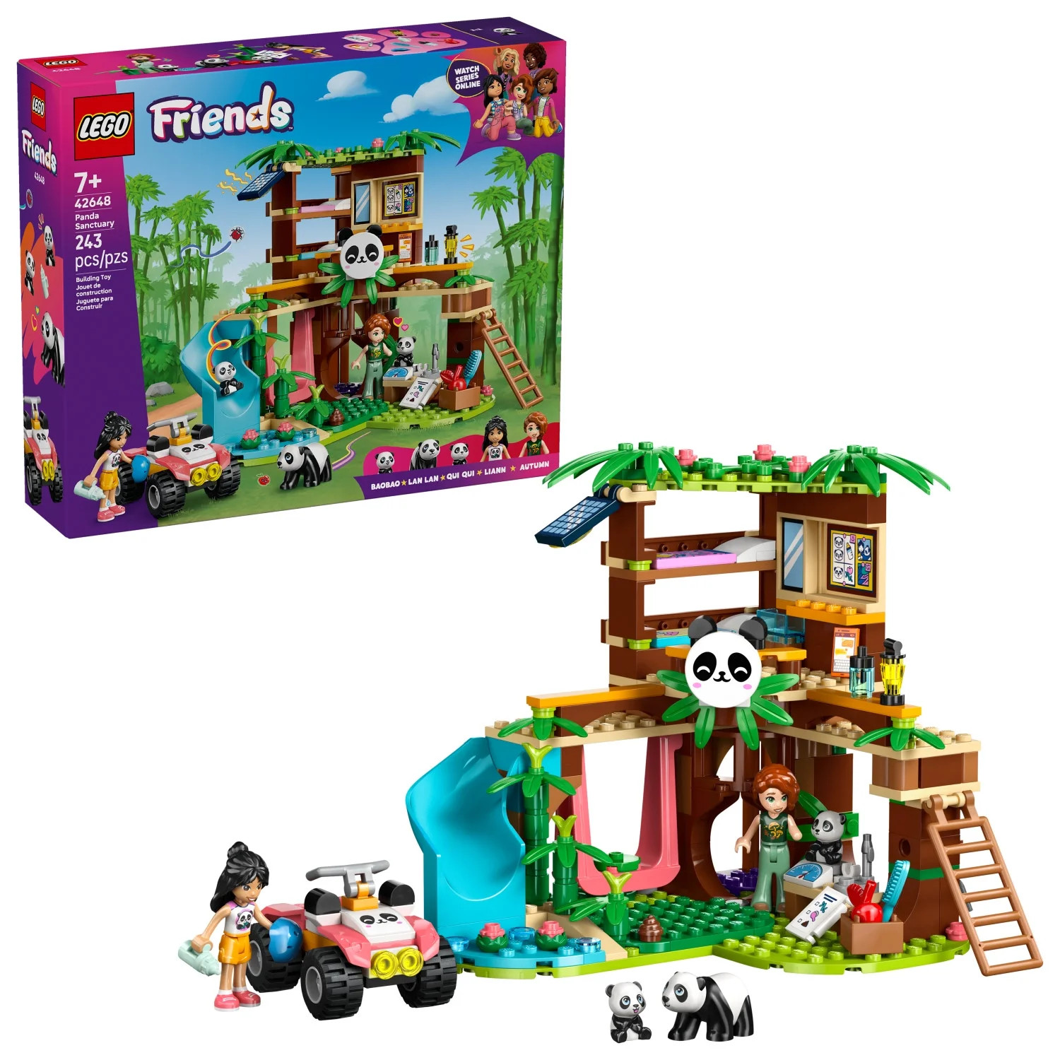 LEGO Friends Panda Sanctuary Animal Care Pretend Play Toy for Girls & Boys - Interactive Storytel... | Walmart (US)