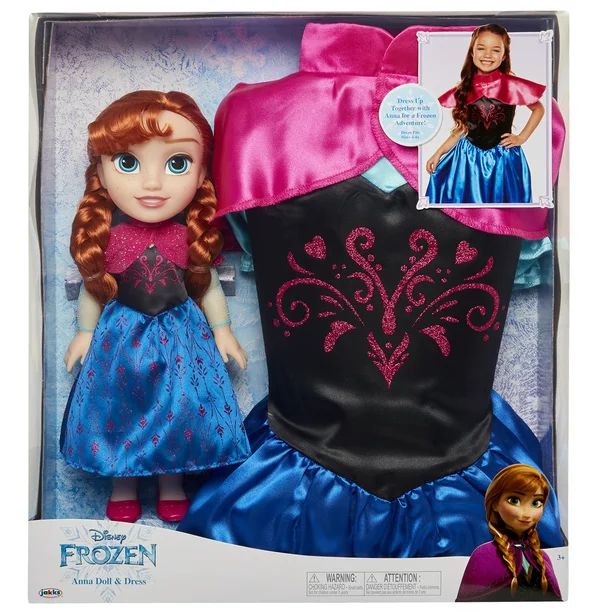 Disney Frozen My Friend Anna Doll with Child Size Dress Gift Set | Walmart (US)