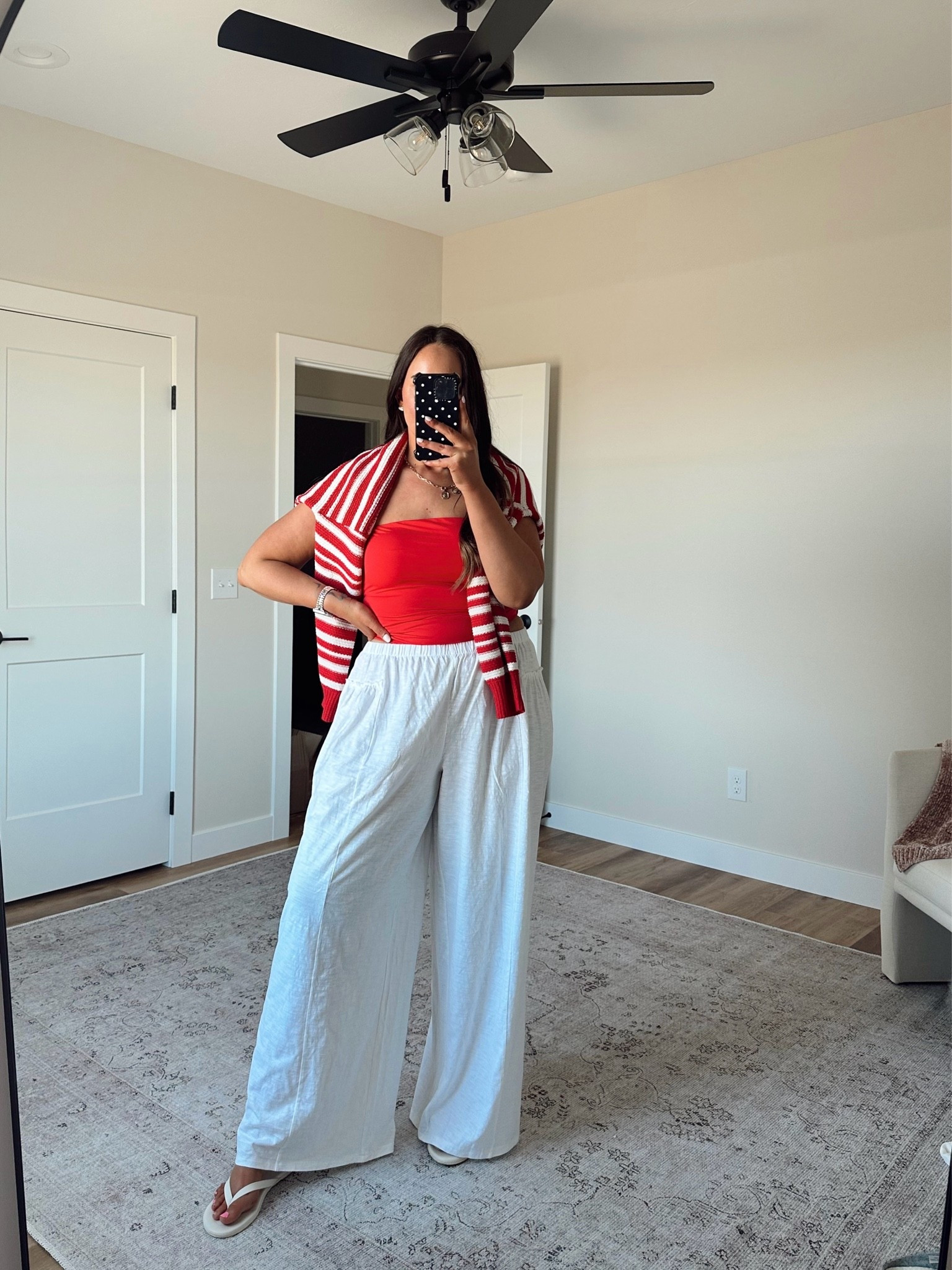 Amazon tank - wearing large
Aerie pants - large long 
Target striped sweater

Tall friendly fashion
Amazon style
memorial day outfit

#LTKootd #LTKTall #LTKMidsize