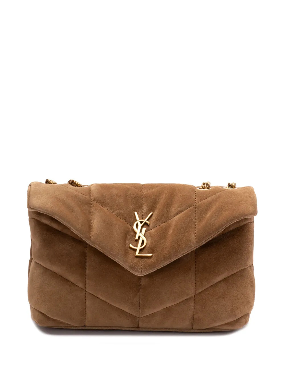 Saint Laurent Toy Puffer Shoulder Bag | Brown | FARFETCH AU | Farfetch Global