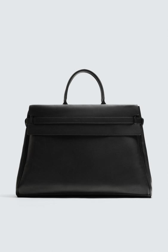 LEATHER HANDBAG | Zara US