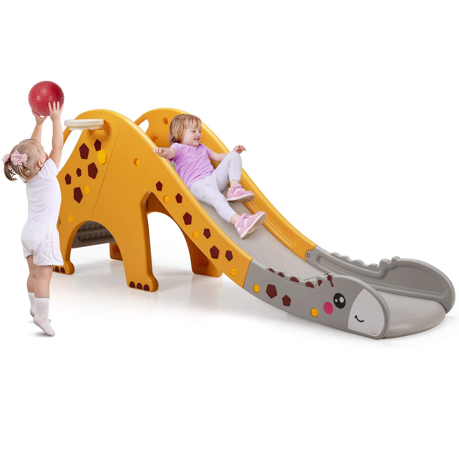 BABY JOY 3 in 1 Slide for Kids, Toddler Large Play Climber Slide Playset with Extra Long Slipping Sl | Amazon (US)