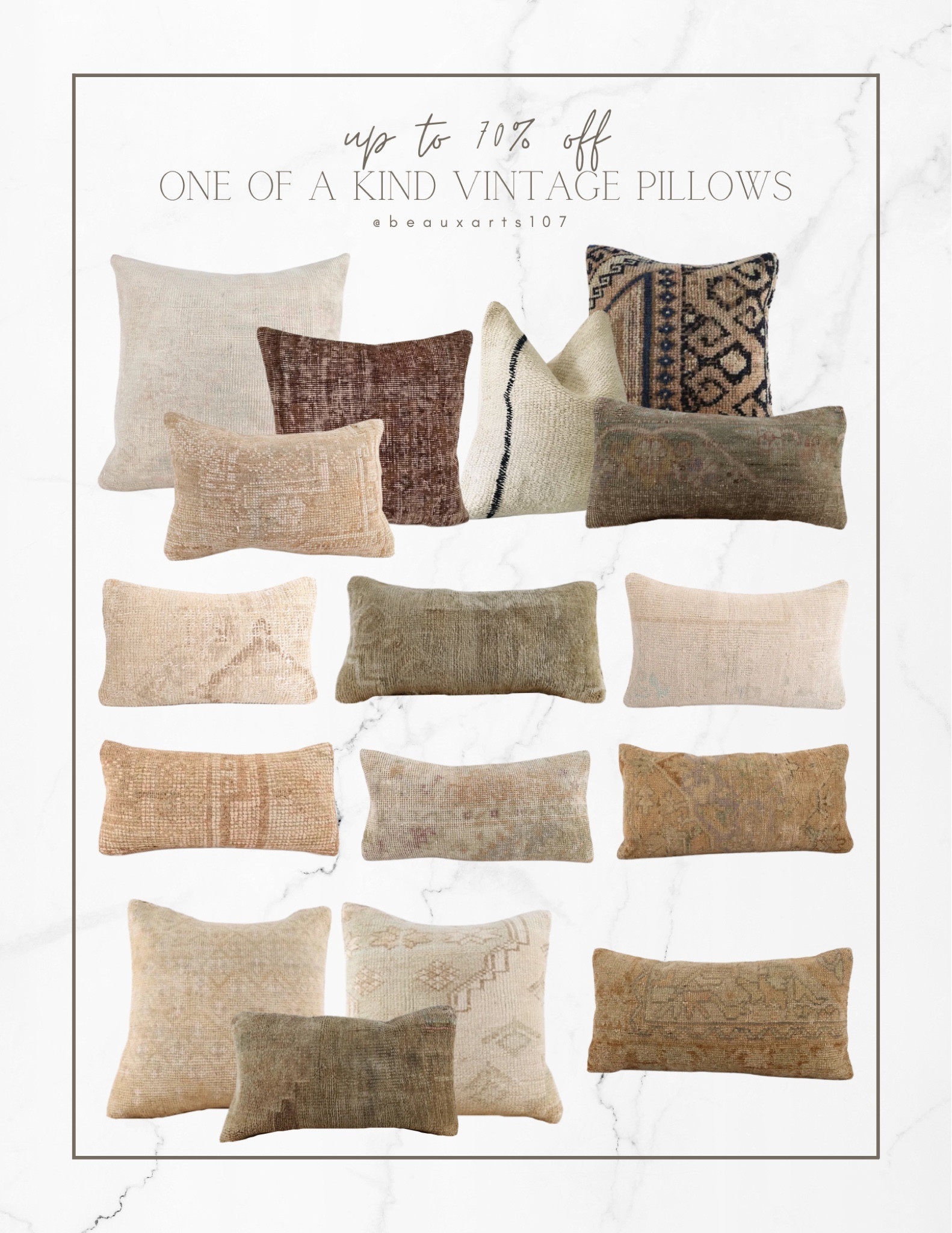 These one of a kind vintage carpet pillows are on sale for up to 70% off!



Vintage Kilim pillows, vintage Turkish pillows and more

#LTKunder50 #LTKsalealert #LTKFind #LTKhome