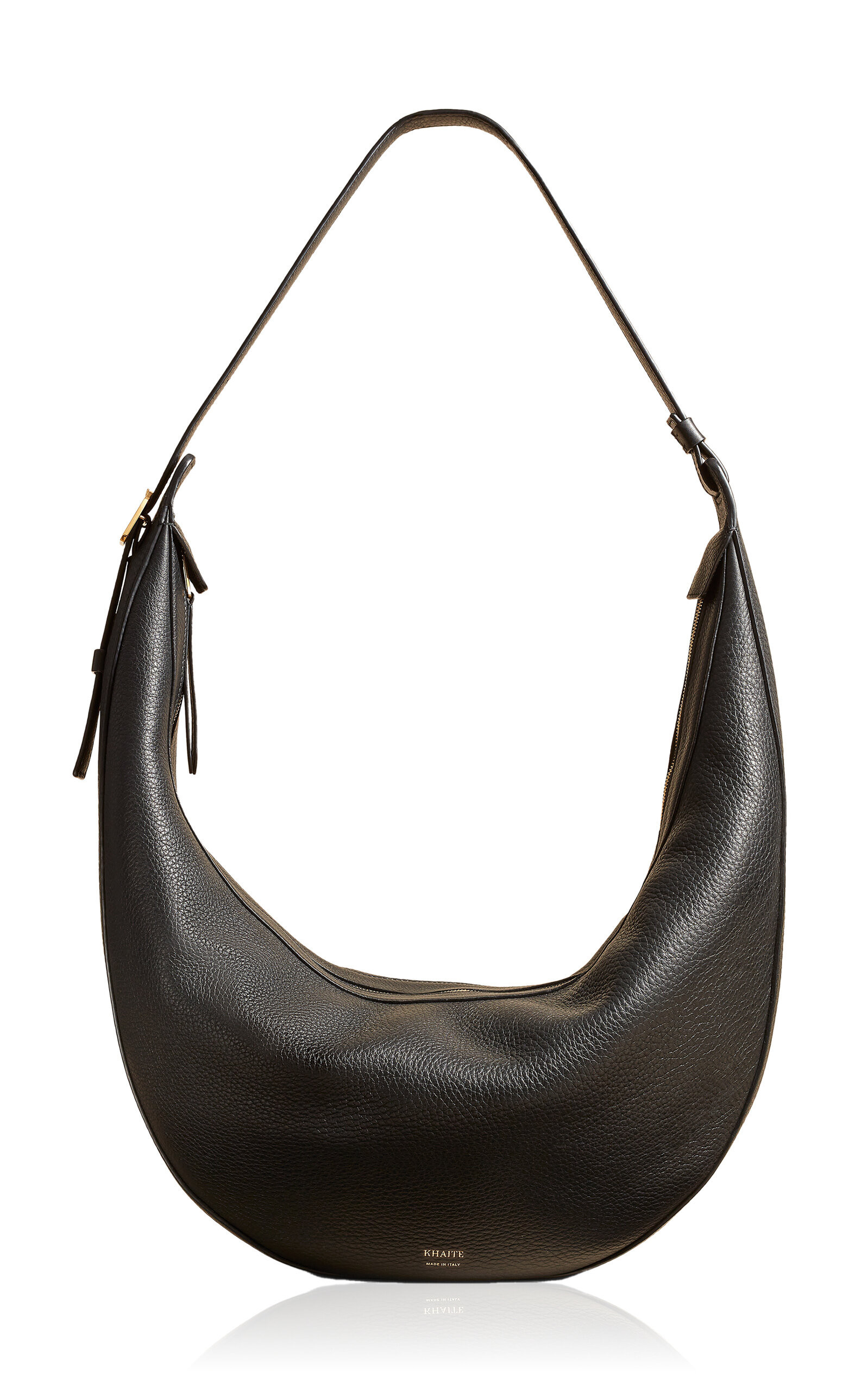 Khaite - Augustina Leather Hobo Bag - Black - OS - Moda Operandi | Moda Operandi (Global)