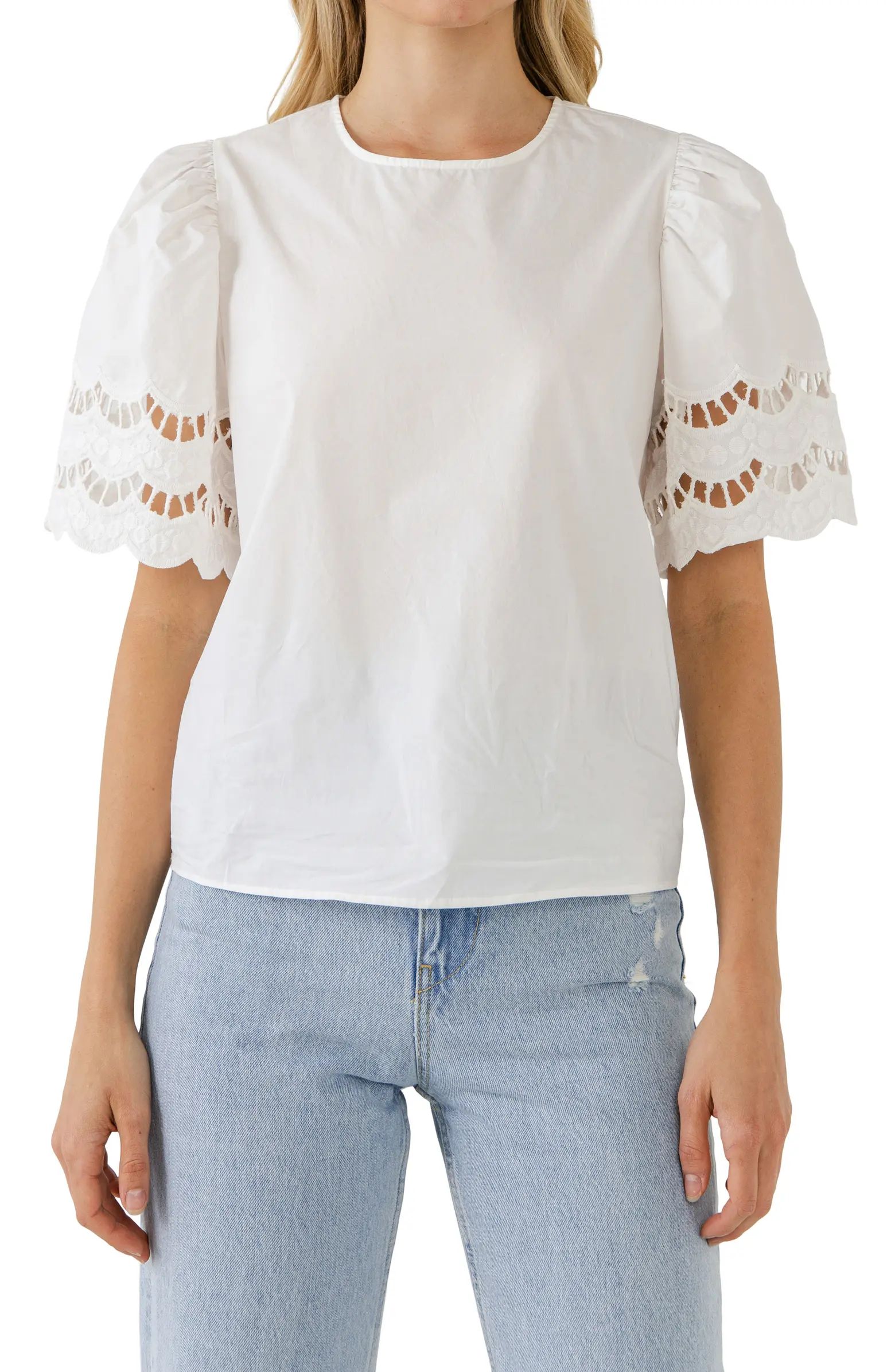 Lace Trim Top | Nordstrom