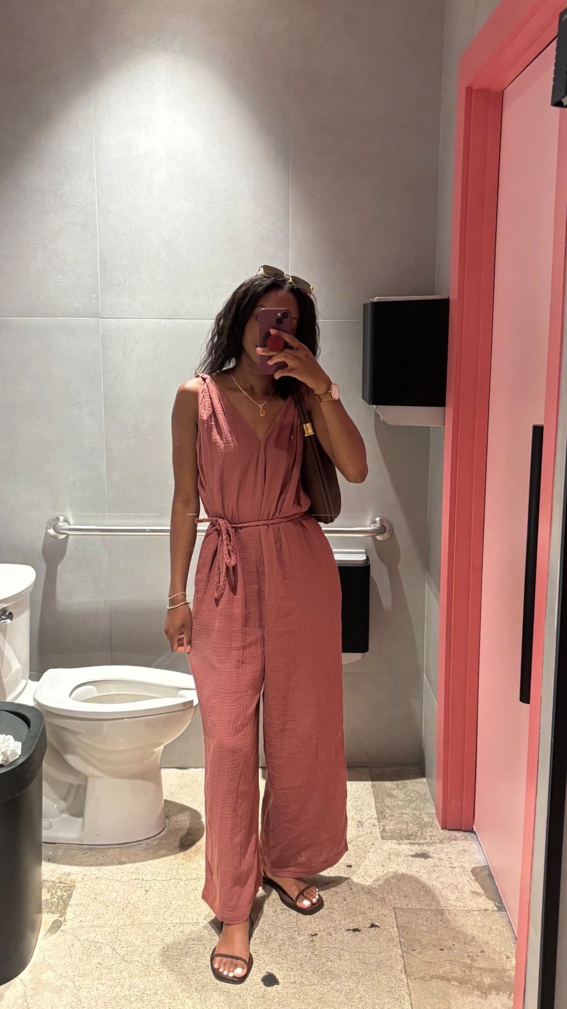 This jumpsuit was so cute and comfortable to wear on vacation. You’ll never guess where it’s from 🙈