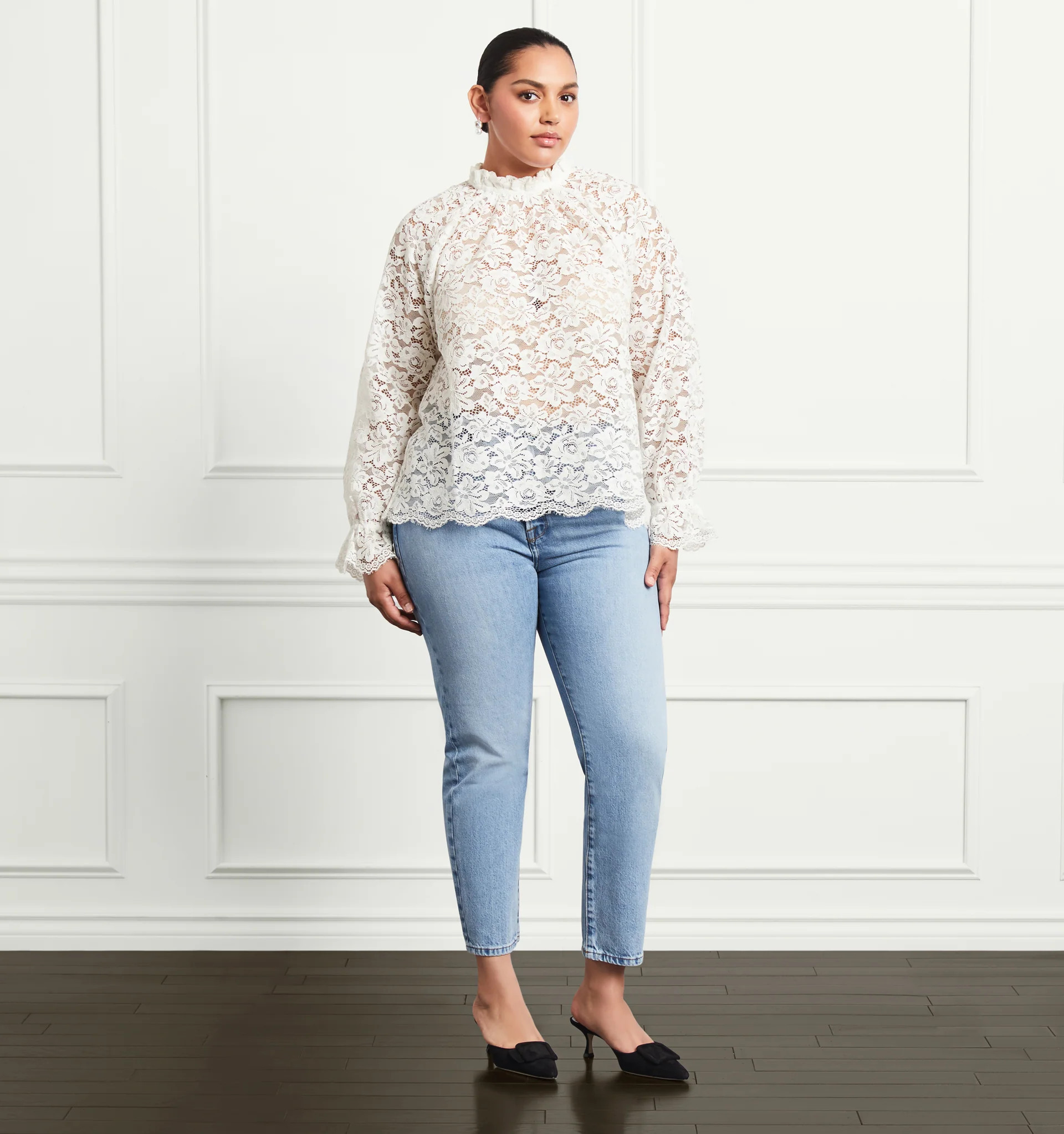 The Millie Top - White Lace | Hill House Home US
