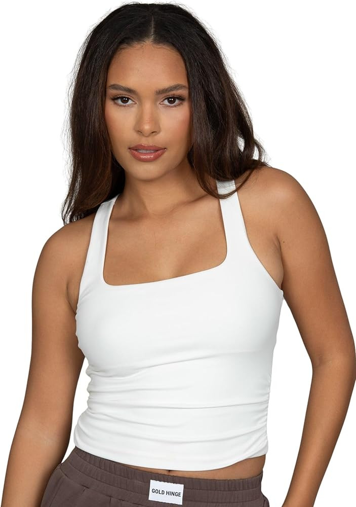 GOLD HINGE CoreSculpt Cutout Tank Ballet Pink S at Amazon Women\u2019s Clothing store | Amazon (US)
