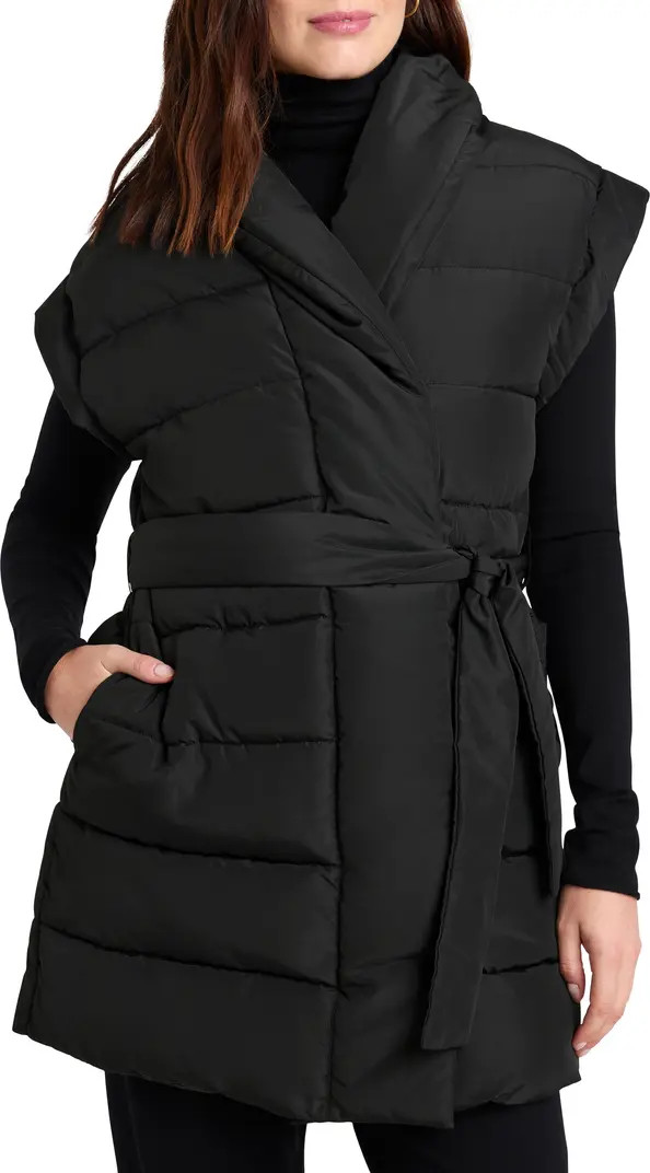 x @Cellajaneblog Long Quilted Puffer Vest | Nordstrom
