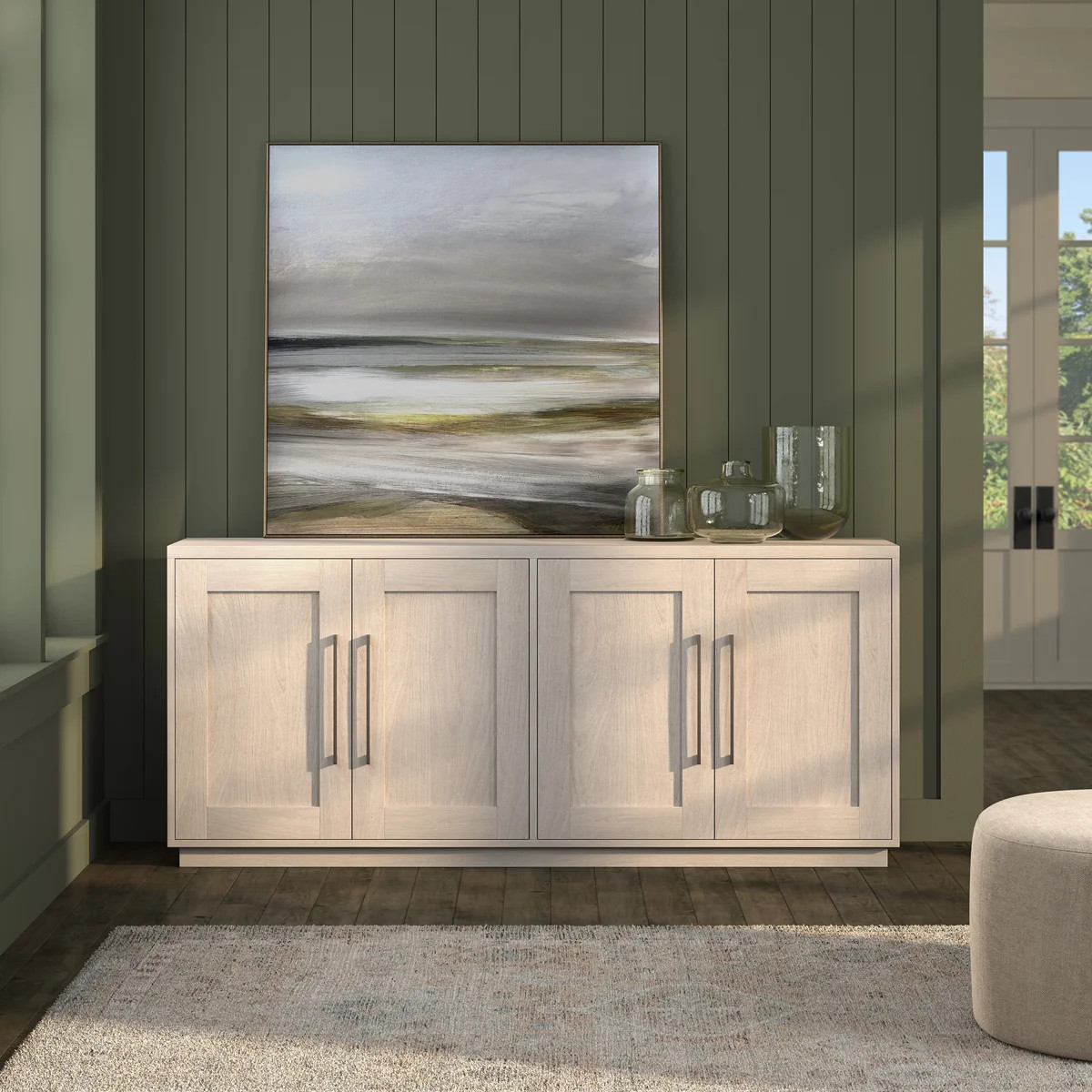 Tillman 68" Rectangular Buffet Table in Alder White | Wayfair North America