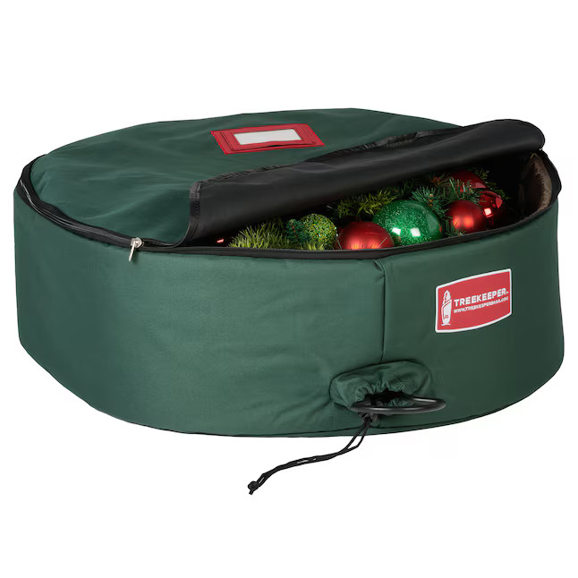 TreeKeeper Green Polyester Collapsible Wreath Storage Container (For Wreaths Up to 30-in Diameter... | Lowe's