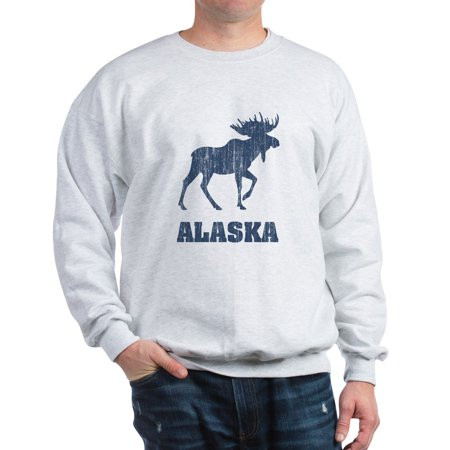 CafePress - Retro Alaska Moose - Crew Neck Sweatshirt | Walmart (US)