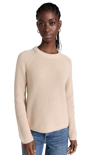 Jenni Kayne Women's Cotton Fisherman Sweater, Oatmeal, XS | Amazon (US)