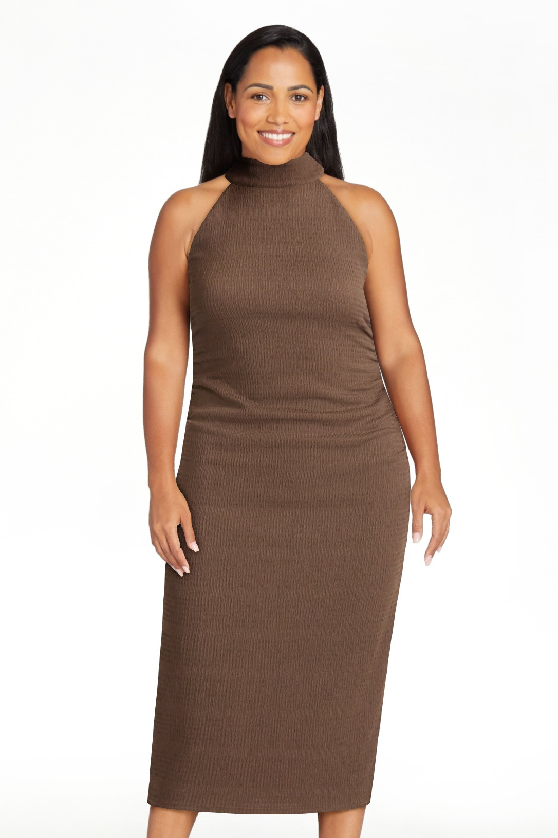 Sofia by Sofia Vergara Women's Halter Midi Dress, Mid Calf Length, Sizes XS-XXXL | Walmart (US)