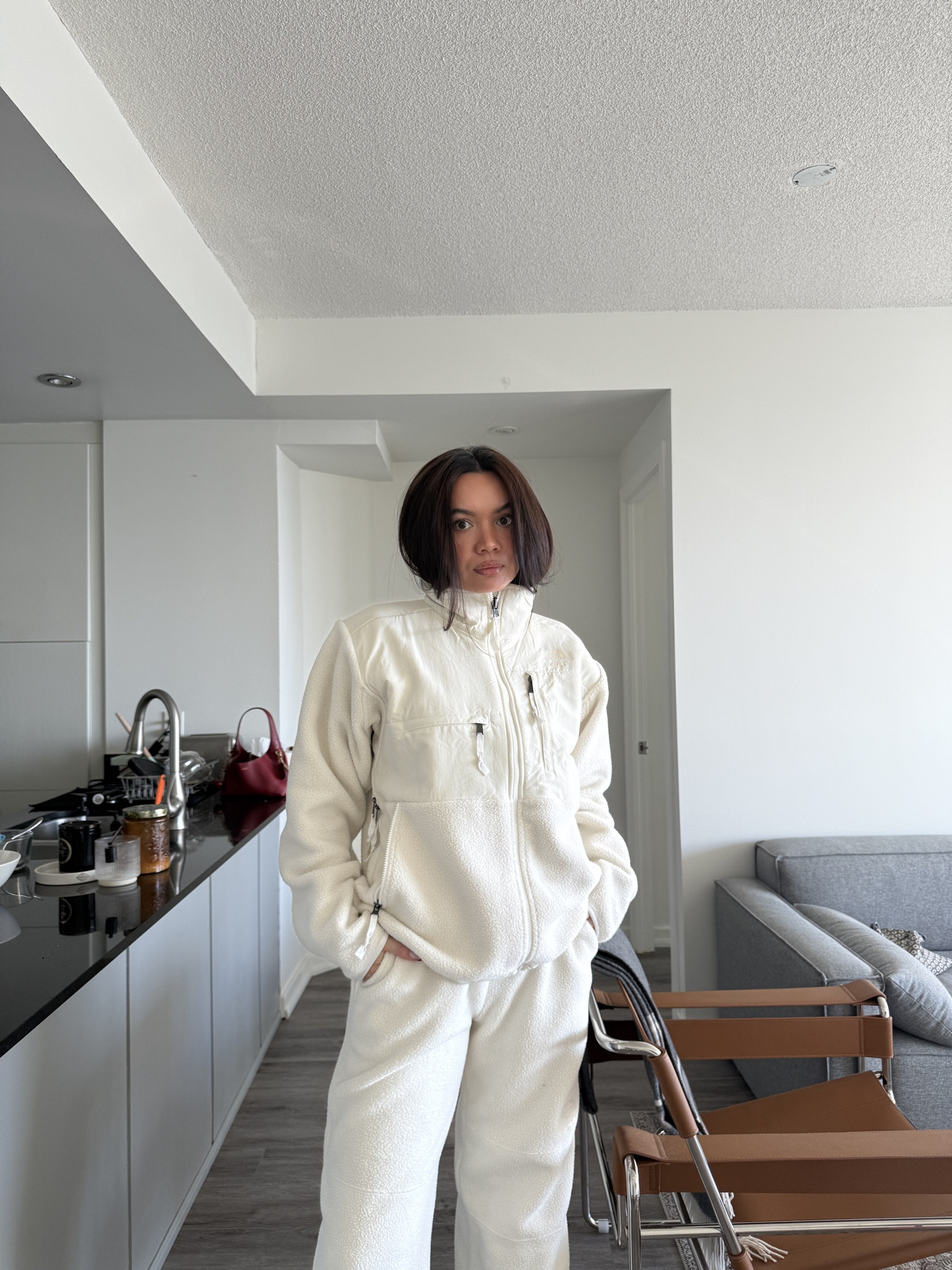 The SKIMS x The North Face Denali Set is winter layering elevated — where heritage performance meets sculpted, everyday cool. The 1995 Denali fleece jacket reimagines The North Face’s iconic mountain staple with SKIMS’ signature neutral palette and plush, heavyweight fleece that feels as cozy as it looks. Built for both cold-weather adventure and city-ready styling, thoughtful details like woven overlay panels, secure zip pockets, and adjustable hem drawcords add function to timeless fleece warmth. For a more fitted silhouette, sizing down enhances the relaxed, oversized finish without sacrificing comfort.  ￼

Paired seamlessly with the Denali fleece pants, this set brings unmatched cold-weather softness and versatility. The pants feature ultra-plush fleece with an adjustable waistband, relaxed straight leg silhouette, and functional open hand pockets — making them perfect for winter errands, travel days, ski-town strolls, or cozy weekends.  ￼

This duo blends outdoor performance DNA with elevated, everyday wearability, creating a winter wardrobe foundation that’s equally stylish on the street as it is layered into mountain outfits. Think timeless fleece, premium finishes, and a neutral palette that pairs effortlessly with boots, parkas, and your cold-weather accessories.

Keywords for discoverability:
SKIMS x The North Face, Denali fleece jacket, Denali fleece pants, winter capsule wardrobe, cozy cold-weather outfit, fleece set outfit, outdoor meets fashion, elevated winter basics, ski town style, winter streetwear, seasonal layering essentials

#LTKSeasonal #LTKHoliday #LTKGiftGuide