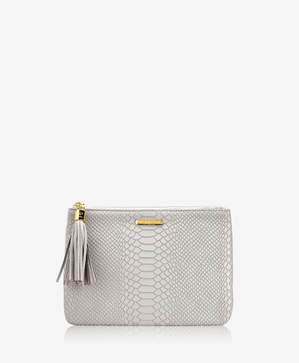All in One Bag Oyster Embossed Python Leather | GiGi New York